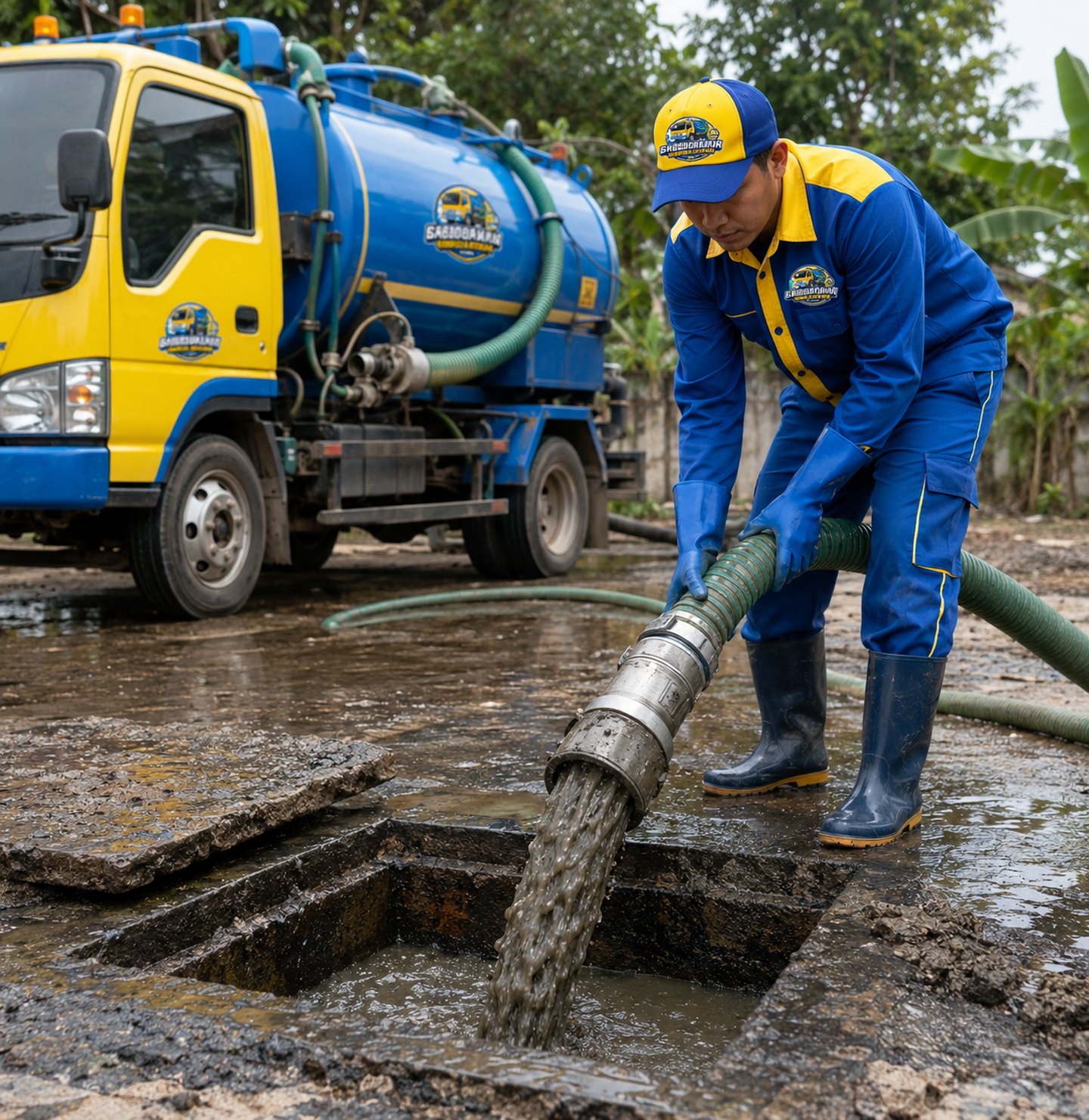 Penyedotan septic tank di Pangandaran